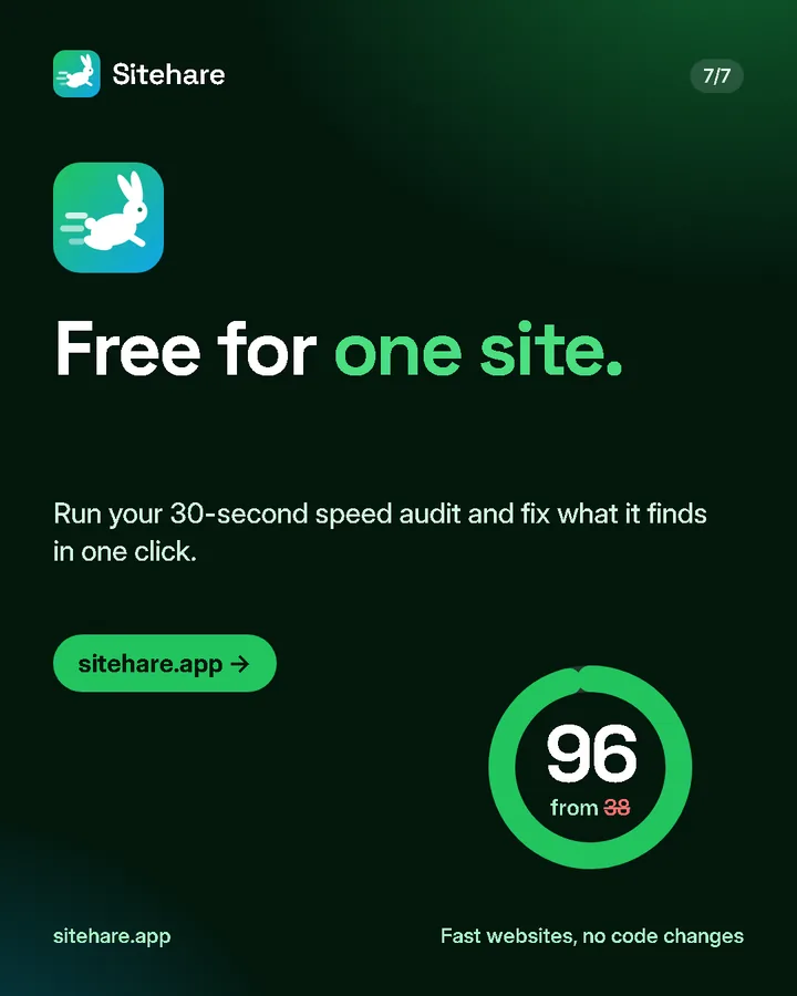 Free for one site. sitehare.app